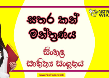 Sathara Kan Manthranaya O/L Sinhala Sahithya Vichara - Grade 10