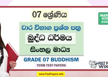 Grade 07 Buddhism Term Test Papers | Sinhala Medium