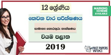 North Western Province Grade 12 GIT Third Term Test Paper 2019 with answers for Sinhala Medium