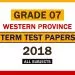 2018 Western Province Grade 07 2nd Term Test Papers