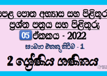 Sankaya Ekathu Kirima Grade 02 Mathematics Unit 05 | Questions And Answers