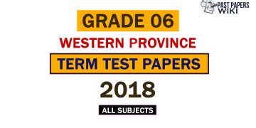 2018 Western Province Grade 06 1st Term Test Papers