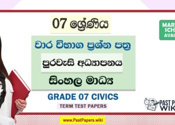 Grade 07 Civics Education Term Test Papers | Sinhala Medium