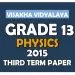 Grade 13 Physics 3rd Term Test paper With Answers 2015 - Visakha Vidyalaya | English Medium
