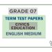 Grade 07 Civics Education Term Test Papers | English Medium