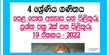 Mudal (01) Grade 04 Mathematics Unit 19 | Questions and Answers