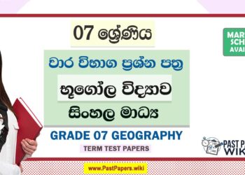 Grade 07 Geography Term Test Papers | Sinhala Medium