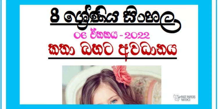 Grade 08 Sinhala Unit 06 | Katha Bahata Awadanaya