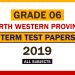 2019 North Western Province Grade 06 1st Term Test Papers