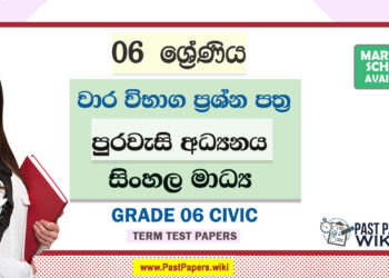 Grade 06 Civic Education Term Test Papers | Sinhala Medium
