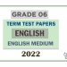 Grade 06 English Language Term Test Papers | English Medium