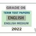 Grade 06 English Language Term Test Papers | English Medium