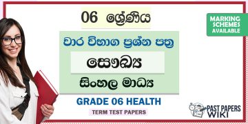 Grade 06 Health Term Test Papers | Sinhala Medium