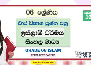 Grade 06 Islam Term Test Papers | Sinhala Medium