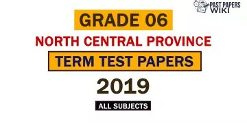 2019 North Central Province Grade 06 2nd Term Test Papers