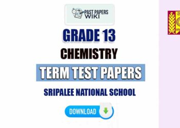 Sripalee National School Grade 13 Chemistry Term Test Papers