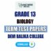 Devi Balika College Grade 13 Biology Term Test Papers