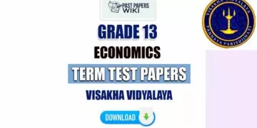 Visakha Vidyalaya Grade 13 Economics Term Test Papers