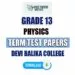 Devi Balika College Grade 13 Physics Term Test Papers