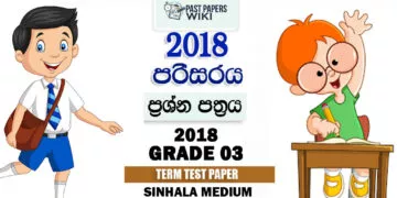 Grade 3 Environment Paper 2018 Sinhala Medium