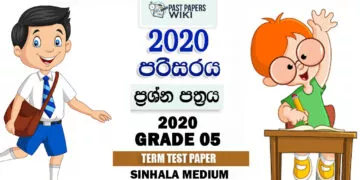 Grade 5 Environment Paper 2020 Sinhala Medium