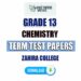 Zahira Collage Grade 13 Chemistry Term Test Papers
