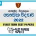 Ananda College Physics 1st Term Test paper 2022 - Grade 12
