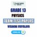 Visakha Vidyalaya Grade 13 Physics Term Test Papers
