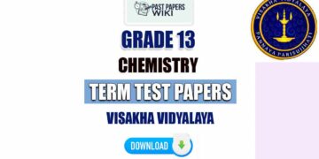 Visakha Vidyalaya Grade 13 Chemistry Term Test Papers