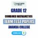 Ananda College Grade 12 Combined Mathametics Term Test Papers