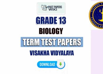 Visakha Vidyalaya Grade 13 Biology Term Test Papers