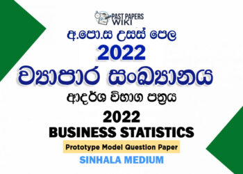 2022 A/L Business Statistics Model Paper | Sinhala Medium