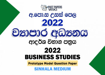 2022 AL Business Studies Model Paper Sinhala Medium
