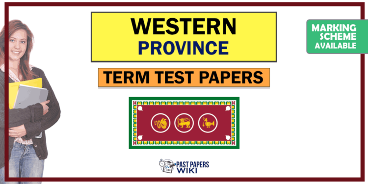 Western Province Term Test Papers