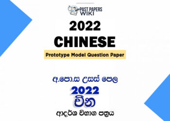 2022 A/L Chinese Model Paper