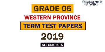 2019 Western Province Grade 06 3rd Term Test Papers