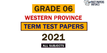 2021 Western Province Grade 06 3rd Term Test Papers