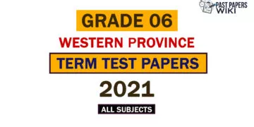 2021 Western Province Grade 06 3rd Term Test Papers
