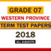 2018 Western Province Grade 07 3rd Term Test Papers