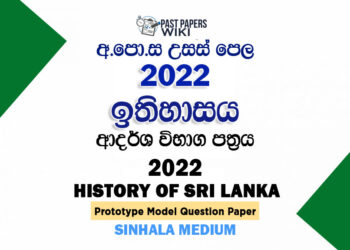 2022 A/L History of Sri Lanka Model Paper | Sinhala Medium