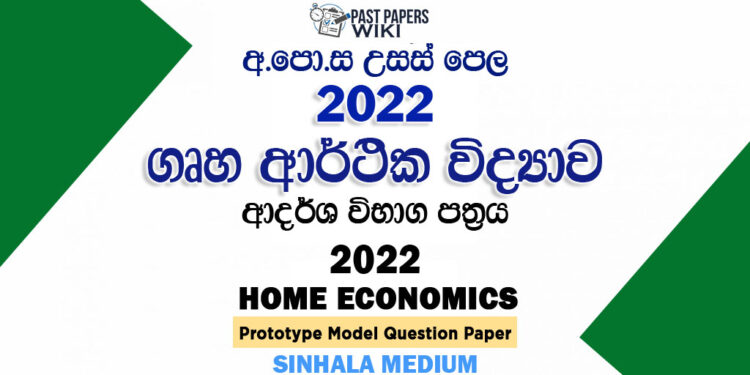 2022 A/L Home Economics Model Paper | Sinhala Medium
