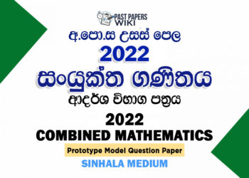 2022 A/L Combined Maths Model Paper | Sinhala Medium