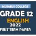 Musaeus College General English 1st Term Test paper 2022 - Grade 12