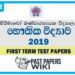 Sirimavo Bandaranaike Vidyalaya Physics 1st Term Test paper 2019 - Grade 12