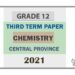 Central Province Chemistry 3rd Term Test paper 2021- Grade 12