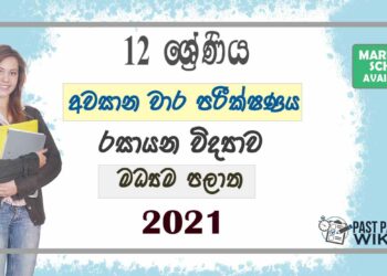 Central Province Chemistry 3rd Term Test paper 2021- Grade 12