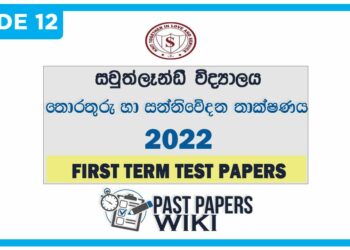 Southlands College ICT 1st Term Test paper 2022 - Grade 12