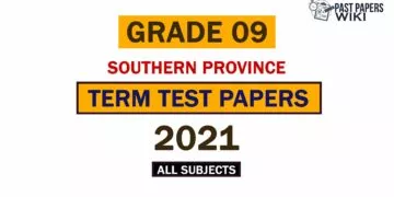 2021 Southern Province Grade 09 3rd Term Test Papers