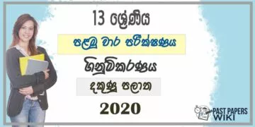 Southern Province Accounting 1st Term Test paper 2020- Grade 13