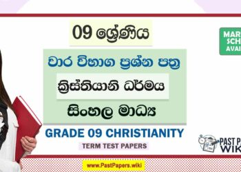 Grade 09 Christianity Term Test Papers | Sinhala Medium
